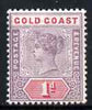 Gold Coast 1898-1902 QV CA 1d very fine mounted mint, SG 27