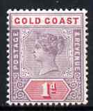 Gold Coast 1898-1902 QV CA 1d very fine mounted mint, SG 27