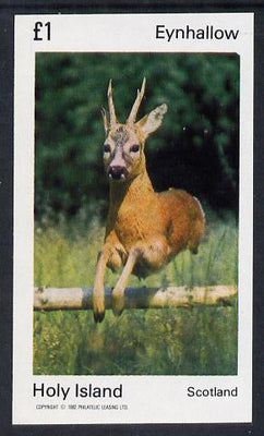 Eynhallow 1982 Deer imperf souvenir sheet (£1 value) unmounted mint