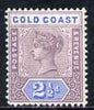 Gold Coast 1898-1902 QV CA 2.5d fine mounted mint, SG28