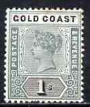Gold Coast 1898-1902 QV CA 1s fine mounted mint, SG31