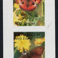 Eynhallow 1981 Butterflies imperf set of 2 values unmounted mint