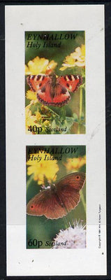 Eynhallow 1981 Butterflies imperf set of 2 values unmounted mint