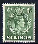St Lucia 1938-48 KG6 1/2d green perf 14.5 x 14 unmounted mint SG 128