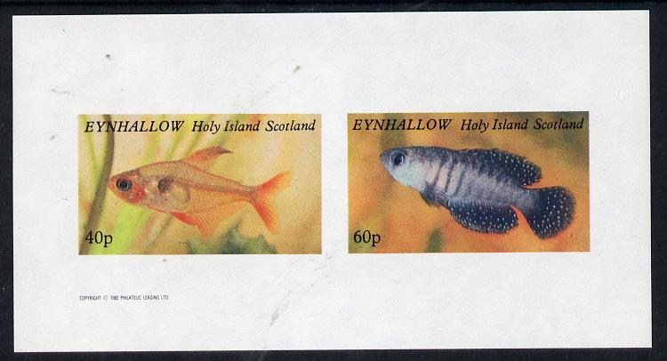 Eynhallow 1982 Tropical Fish imperf,set of 2 values (40p & 60p) unmounted mint