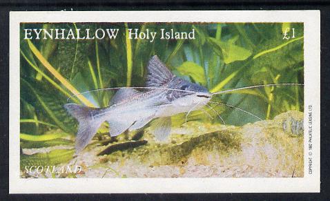 Eynhallow 1982 Tropical Fish imperf souvenir sheet (£1 value) unmounted mint