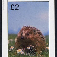 Bernera 1982 Animals (Hedgehog) imperf deluxe sheet (£2 value) unmounted mint