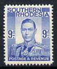 Southern Rhodesia 1937 KG6 def 9d pale blue unmounted mint, SG46