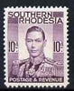 Southern Rhodesia 1937 KG6 def 10d purple unmounted mint, SG47
