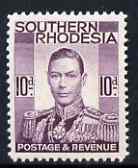 Southern Rhodesia 1937 KG6 def 10d purple unmounted mint, SG47