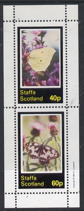 Staffa 1981 Butterflies perf,set of 2 values (40p & 60p) unmounted mint
