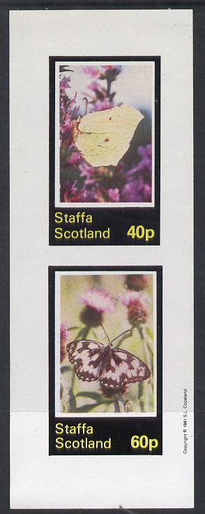 Staffa 1981 Butterflies imperf,set of 2 values (40p & 60p) unmounted mint
