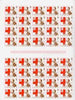 Tuvalu 1988 Red Cross 15c complete imperf sheet of 40 (2 panes of 20 with gutter between) as SG 518