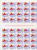 Tuvalu 1988 Red Cross 40c complete imperf sheet of 40 (2 panes of 20 with gutter between) as SG 519
