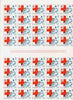 Tuvalu 1988 Red Cross 50c complete imperf sheet of 40 (2 panes of 20 with gutter between) as SG 520