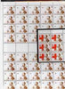 Tuvalu 1988 Red Cross 15c complete sheet of 40 (2 panes of 20 with gutter between),with RED OMITTED (SG 518var) plus normal (a spectacular variety, retails at £25 each)
