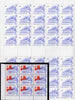 Tuvalu 1988 Red Cross 40c complete sheet of 40 (2 panes of 20 with gutter between) with RED OMITTED (SG 519var) plus normal (a spectacular variety unmounted mint, retails at £25 each)