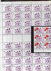 Tuvalu 1988 Red Cross 60c complete sheet of 40 (2 panes of 20 with gutter between),with RED OMITTED (SG 521var) plus normal (a spectacular variety, retails at £25 each)
