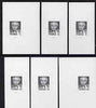 Tonga 1987 20th Anniversary of Coronation set of 6 B&W photographic proofs, rare thus, as SG 972-76