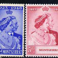 Montserrat 1949 KG6 Royal Silver Wedding perf set of 2 unmounted mint, SG 115-6