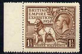 Great Britain,1924 KG5 Wembley Exhibition 1.5d brown unmounted mint, SG431