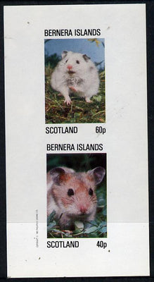 Bernera 1982 Rodents #1 imperf,set of 2 values (40p & 60p) unmounted mint