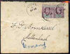Gold Coast 1903 cover to Germany bearing pair Edward 1/2d (SG38) cancelled APPAM code C cds of SP 16, backstamped Cape Coast SE 17 1903 & Mellenbach 6 10 03, cover with fixing