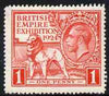Great Britain 1924 KG5 Wembley Exhibition 1d red mounted mint, SG430