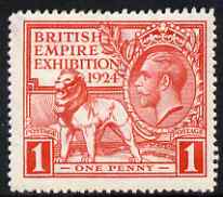 Great Britain 1924 KG5 Wembley Exhibition 1d red mounted mint, SG430