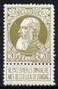 Belgium 1905 Leopold 20c olive-green very fine mounted mint with tab, SG 100