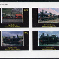 Eynhallow 1982 Steam Locos #07 imperf,set of 4 values (10p to 75p) unmounted mint