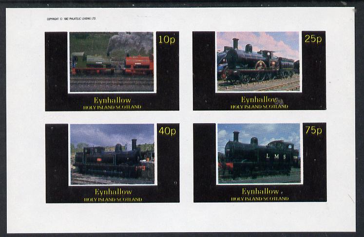 Eynhallow 1982 Steam Locos #07 imperf,set of 4 values (10p to 75p) unmounted mint
