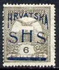 Yugoslavia - Croatia 1918 Turil 6f with Hrvatska SHS opt mounted mint SG 53