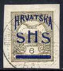 Yugoslavia - Croatia 1918 Turil 6f with Hrvatska SHS opt fine cds used on piece SG 53