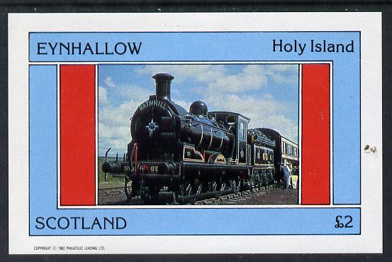 Eynhallow 1982 Steam Locos #07 imperf deluxe sheet (£2 value) unmounted mint
