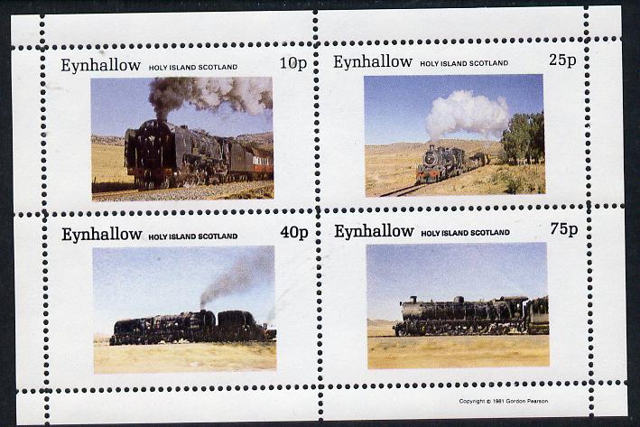 Eynhallow 1981 Steam Locos #01 perf,set of 4 values unmounted mint