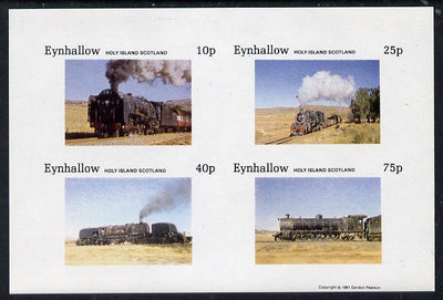 Eynhallow 1981 Steam Locos #01 imperf,set of 4 values unmounted mint