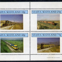 Staffa 1981 Modern Locos perf,set of 4 values unmounted mint
