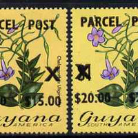 Guyana 1981 Parcel Post Surcharge set of 2 unmounted mint SG P1-2