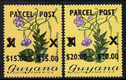 Guyana 1981 Parcel Post Surcharge set of 2 unmounted mint SG P1-2