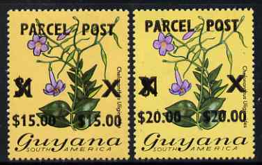 Guyana 1981 Parcel Post Surcharge set of 2 unmounted mint SG P1-2