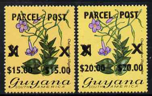 Guyana 1981 Parcel Post Surcharge set of 2 unmounted mint SG P1-2