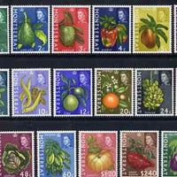 Montserrat 1965 Fruit & Plants definitive set of 17 values complete unmounted mint, SG 160-65