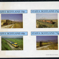 Staffa 1981 Modern Locos imperf,set of 4 values unmounted mint