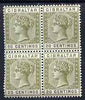 Gibraltar 1889-96 Spanish Currency 20c olive-green & brown block of 4 unmounted mint SG 24 cat £108 as mounted singles