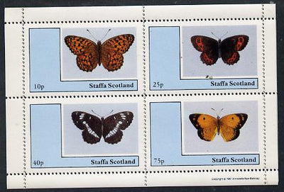 Staffa 1981 Butterflies perf,set of 4 values (10p to 75p) unmounted mint