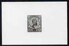 Indian States - Barwani 1932,Die proof of 1/4a in black on white card, as SG32