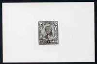 Indian States - Barwani 1932,Die proof of 1/4a in black on white card, as SG32