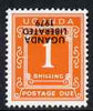 Uganda 1979 Postage Due 1s orange with Uganda Liberated opt inverted, unmounted mint, see note after SG D17