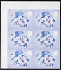 Lesotho 1984 Butterflies African Migrant 6s imperf proof in magenta & blue colours only, unmounted mint corner block of 6 (some wrinkling)